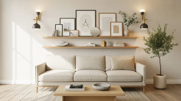 15 Above Sofa Wall Decor Ideas You’ll Love| Stylish Shelf Designs for a Perfect Living Room Makeover